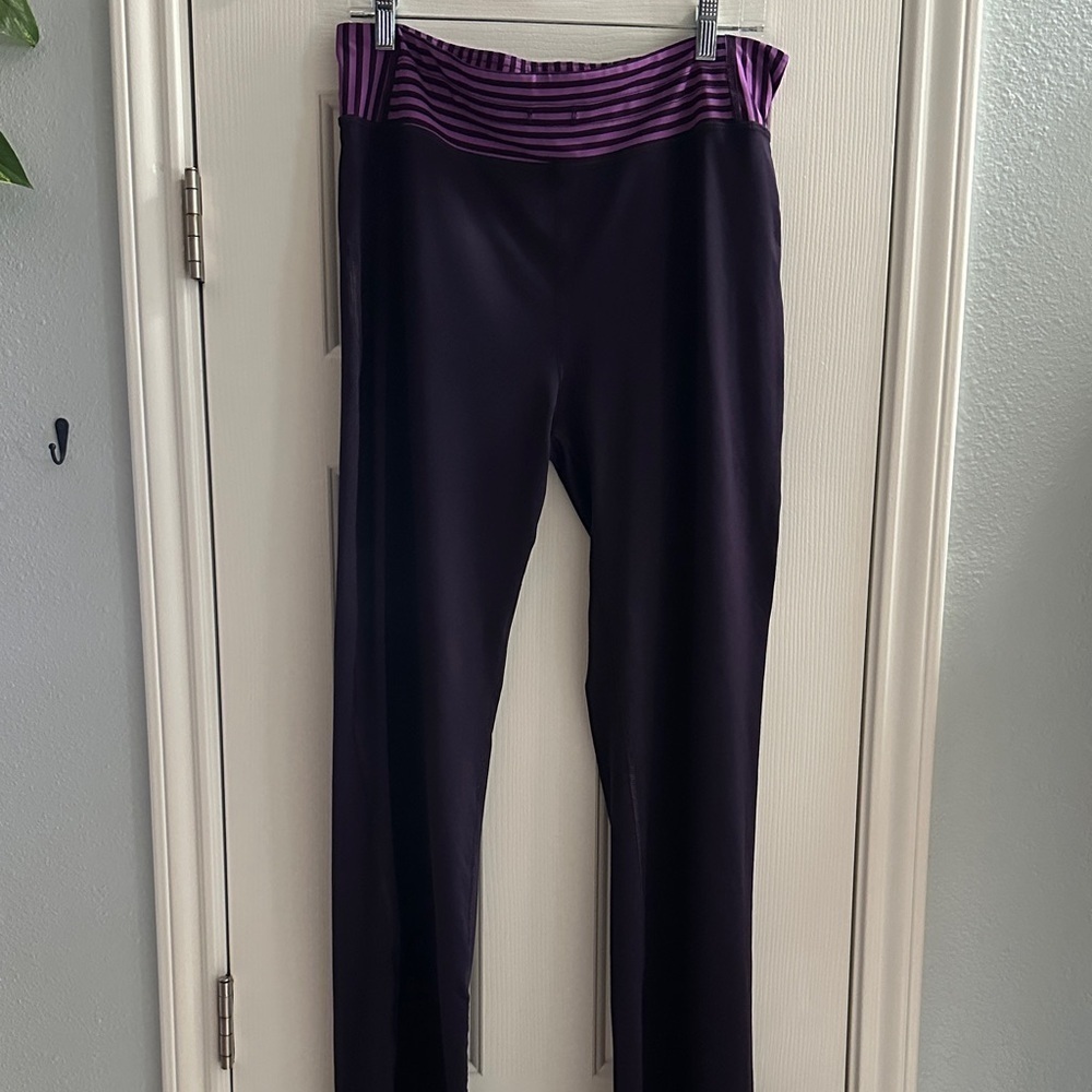 Aerie Plum Purple Boot Semi Evase Flare Yoga Pants Leggings Women’s XL Comfy